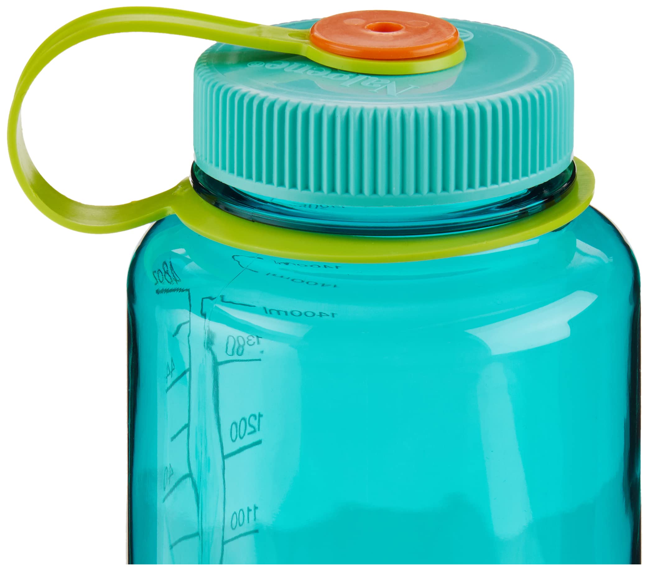 Nalgene Sustain Tritan BPA-Free Water Bottle Made with Material Derived from 50% Plastic Waste  48 OZ  Wide Mouth  Cerulean